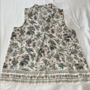 Atelier Max Floral Sleeveless Blouse